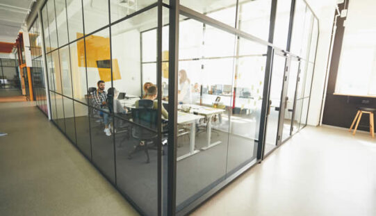 Stylish Glass Office Partitions for Offices
