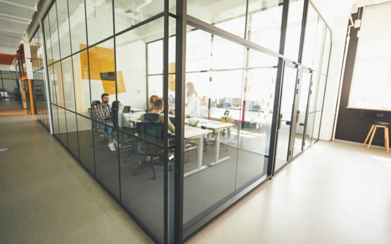 Stylish Glass Office Partitions for Offices